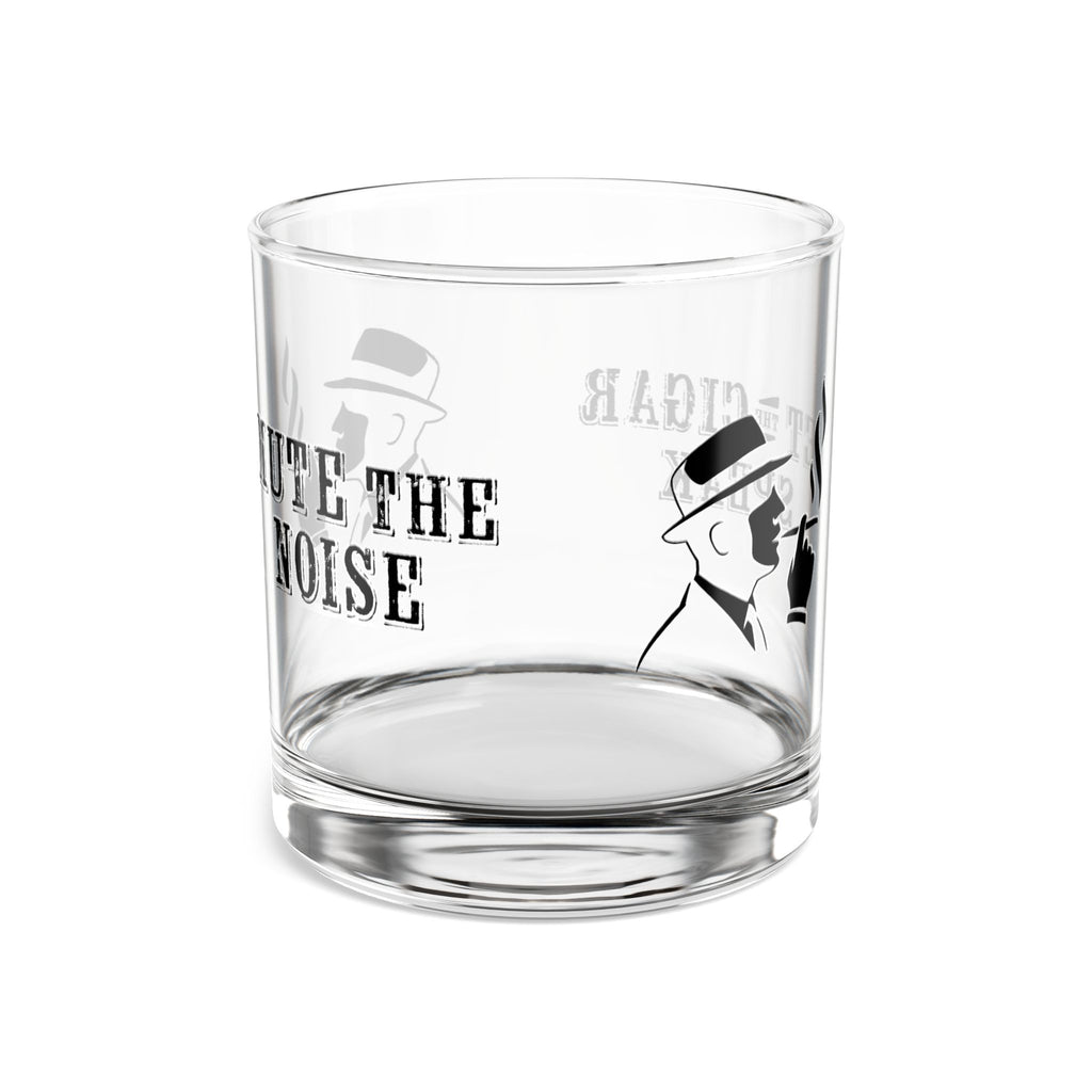 Whiskey Rocks Glass, Engraved Barware, Unique Gift for Dad, Personalized Home Bar Decor, Mute the Noise Rocks Glass