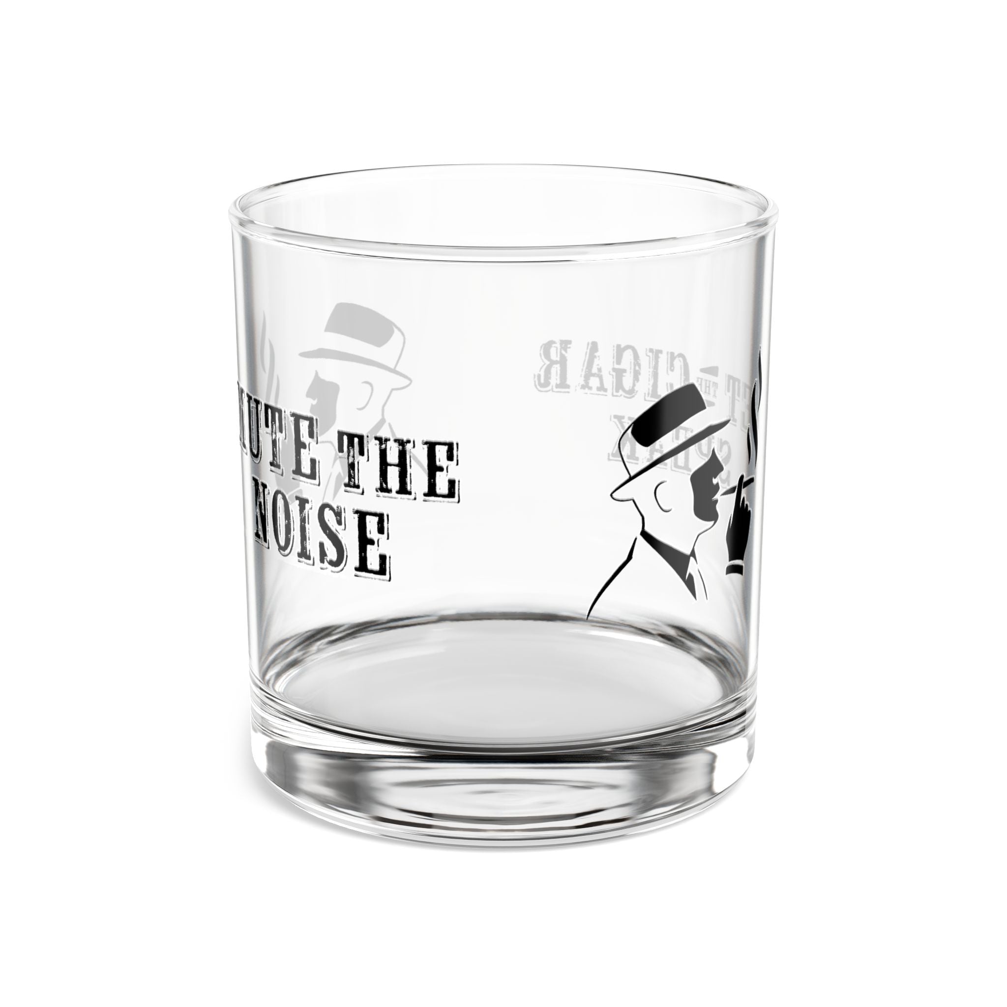 Whiskey Rocks Glass, Engraved Barware, Unique Gift for Dad, Personalized Home Bar Decor, Mute the Noise Rocks Glass