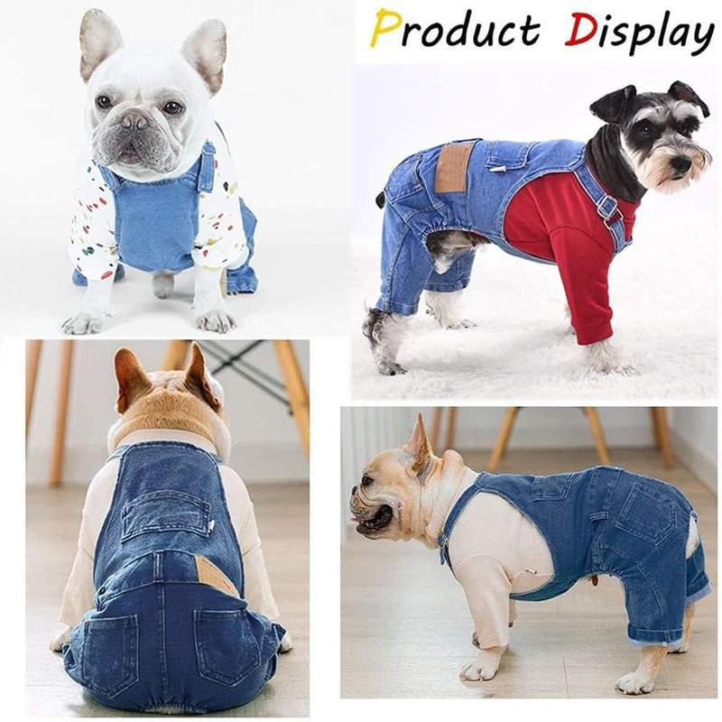 Chic and Comfy Breathable Pet Overalls for Dachshunds and French Bulldogs - Perfect Halloween Costume and Everyday Wear!
