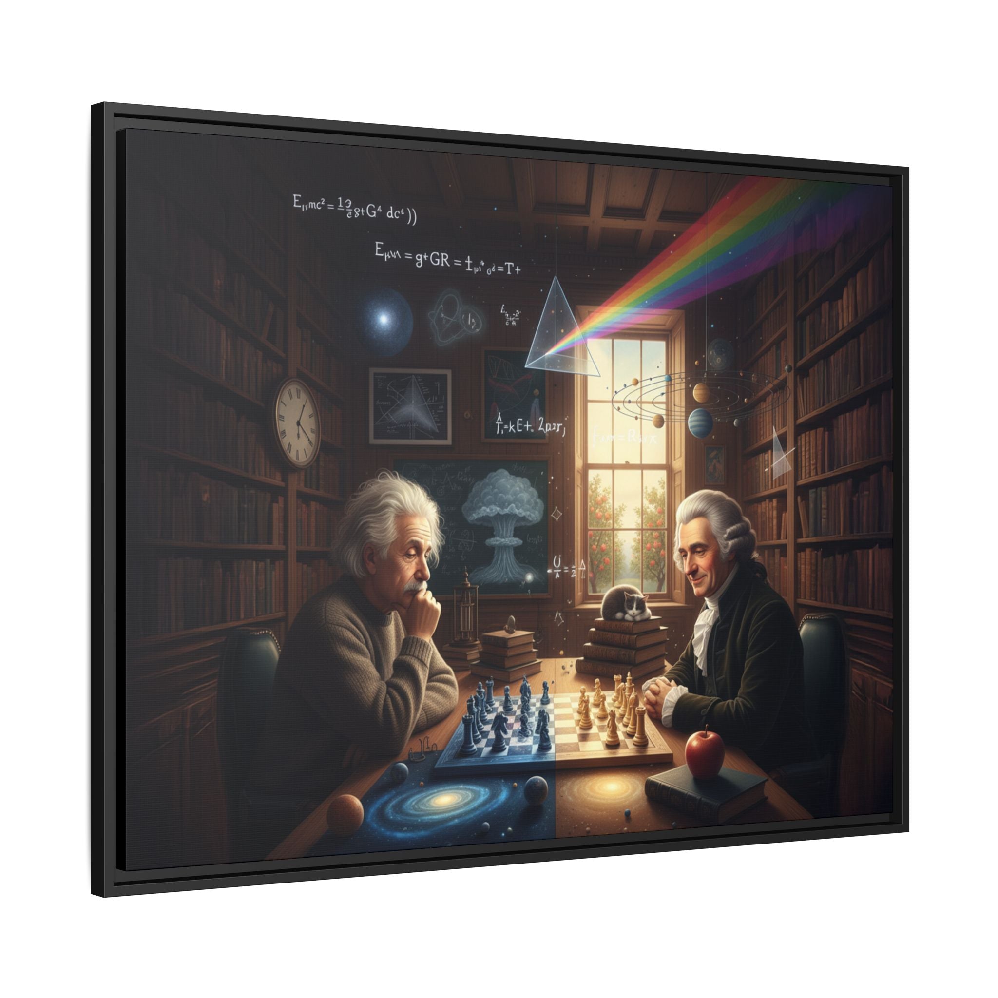 Framed Art Print | Einstein Chess Scene | Classroom Decor, Gift for Scientists, Nerdy Wall Art, Home Office Decoration, Education [...]