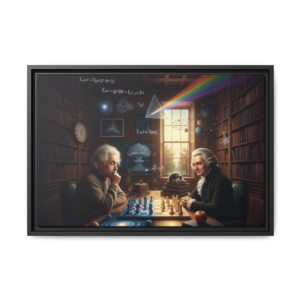 Framed Art Print | Einstein Chess Scene | Classroom Decor, Gift for Scientists, Nerdy Wall Art, Home Office Decoration, Education [...]