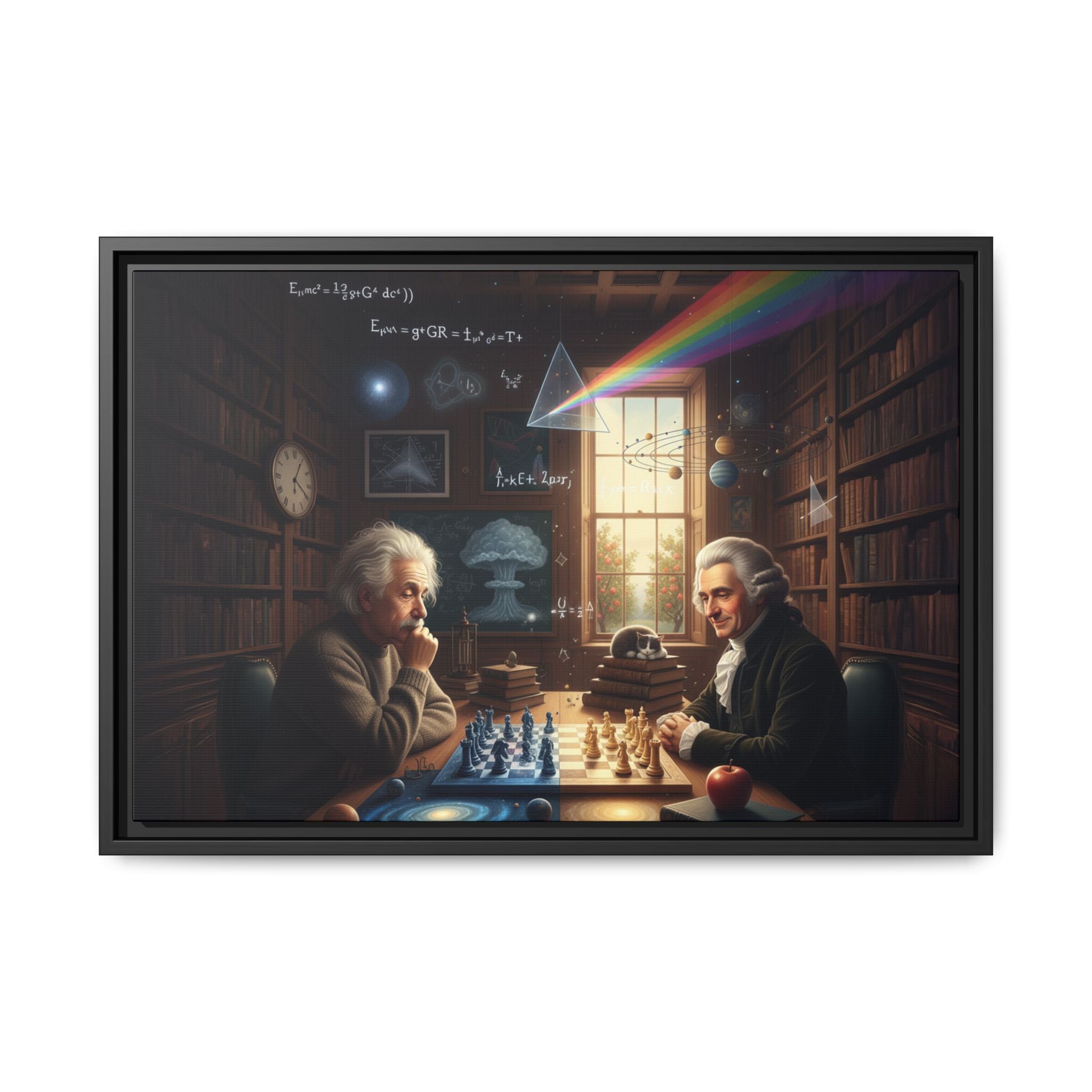 Framed Art Print | Einstein Chess Scene | Classroom Decor, Gift for Scientists, Nerdy Wall Art, Home Office Decoration, Education [...]