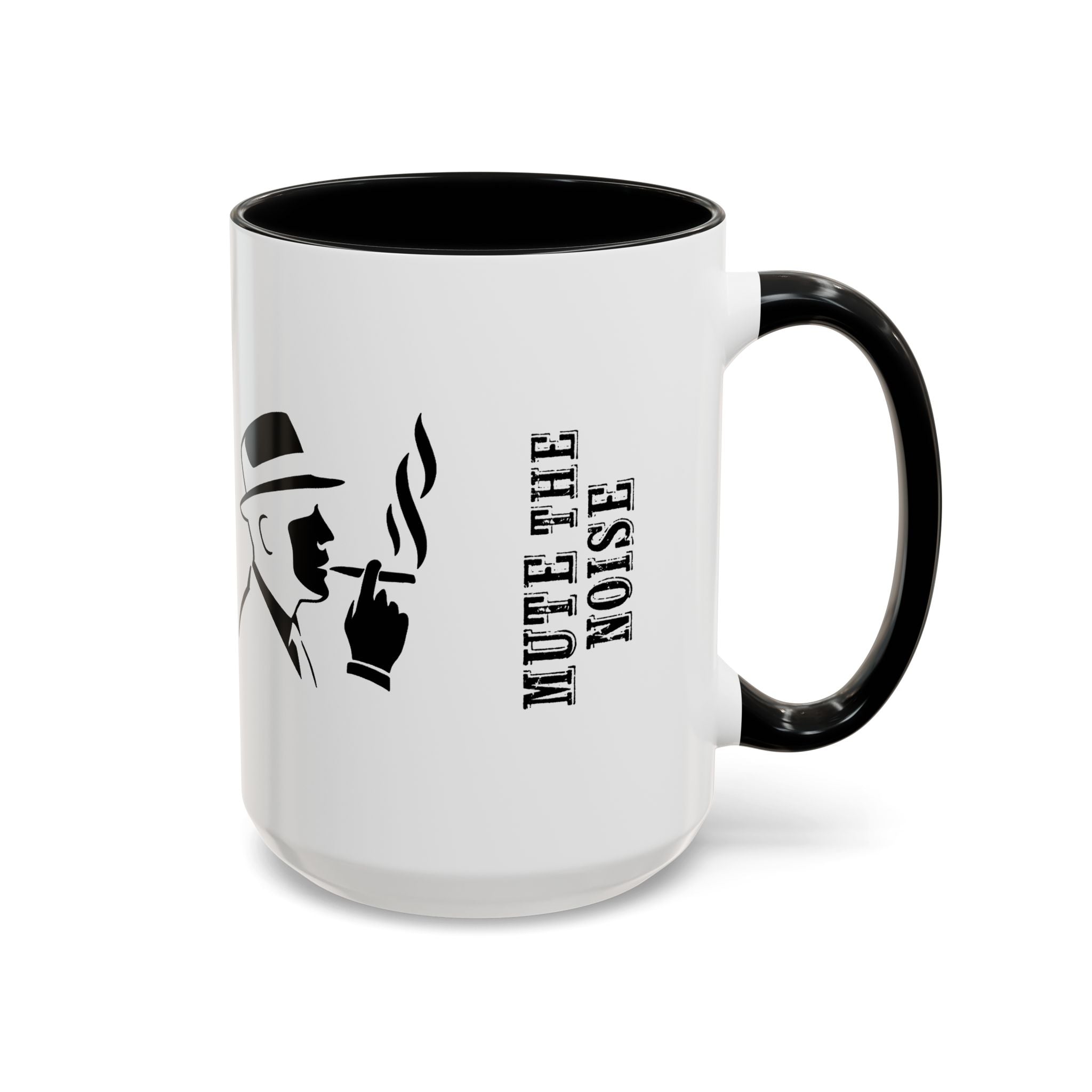 Cigar Lover Coffee Mug - "Mute the Noise, Let the Cigar Speak" Accent Mug