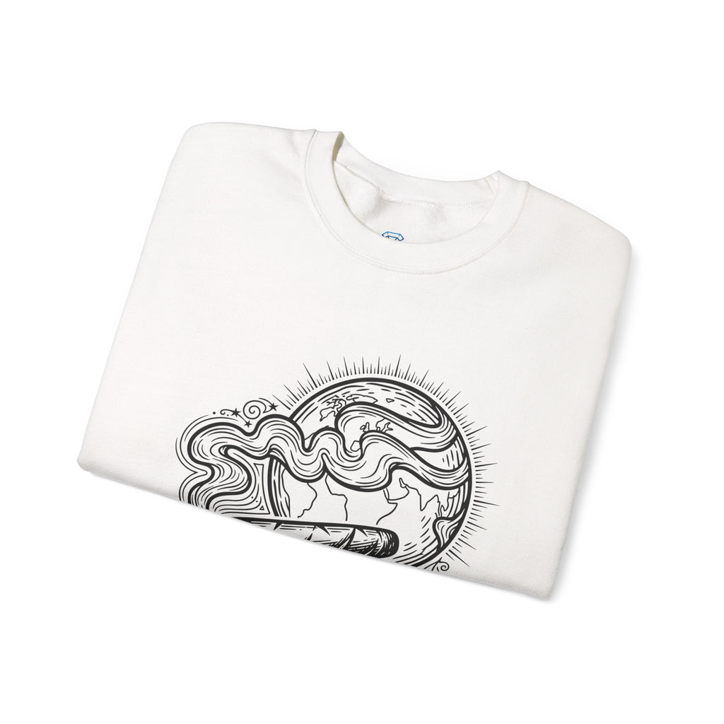 Cigar Smoker Crewneck Sweatshirt — "I’ll Change the World, One Cigar at a Time"