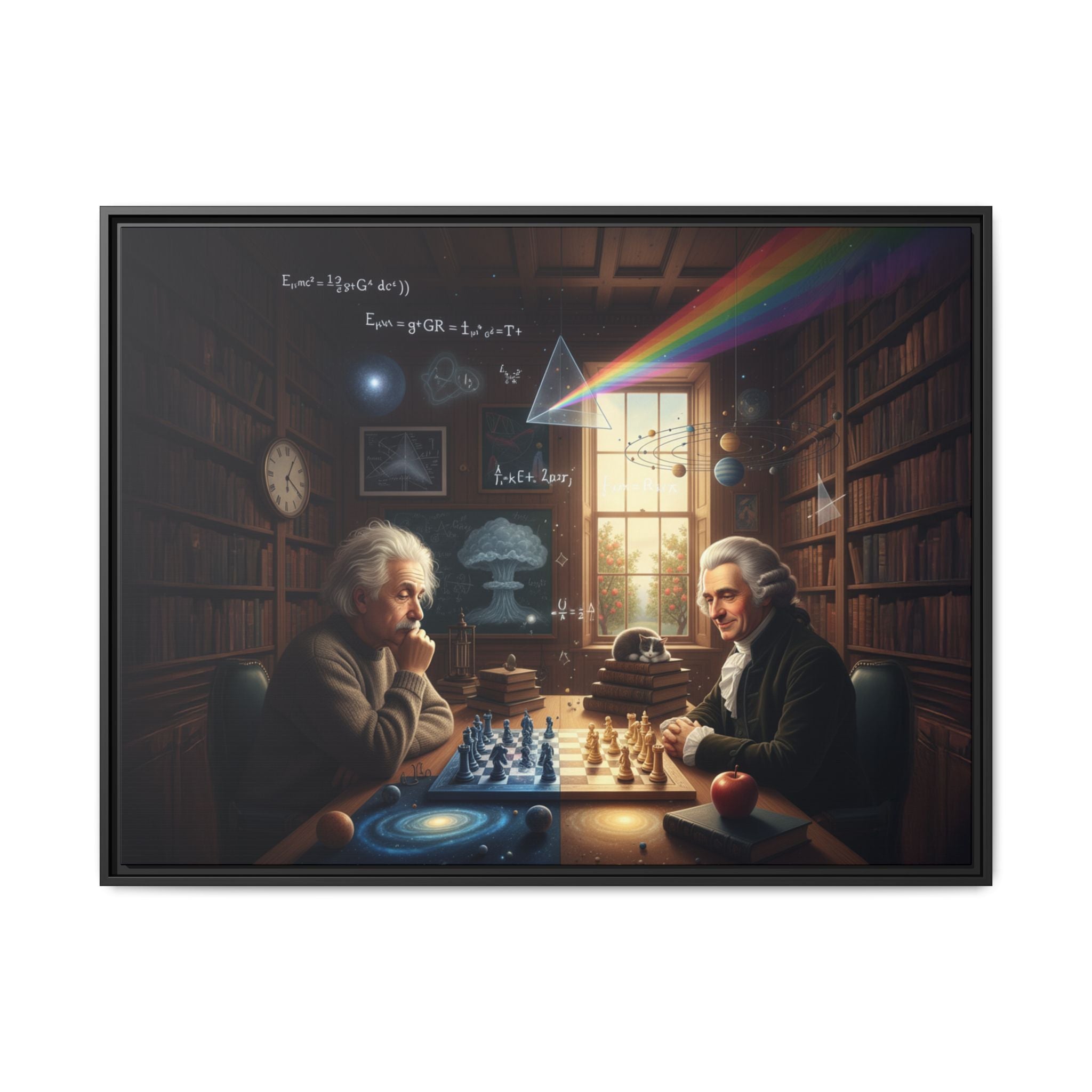 Framed Art Print | Einstein Chess Scene | Classroom Decor, Gift for Scientists, Nerdy Wall Art, Home Office Decoration, Education [...]